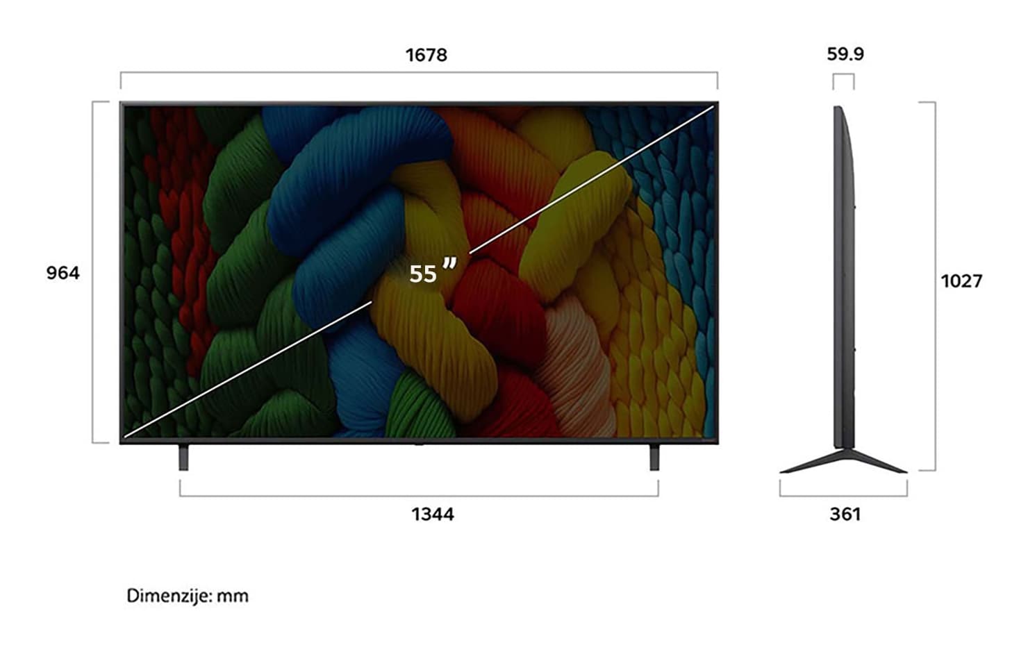 Smart TV 55NANO80A3B Seria NANO80 139cm 4K UHD HDR "55NANO80A3B" — miniatură