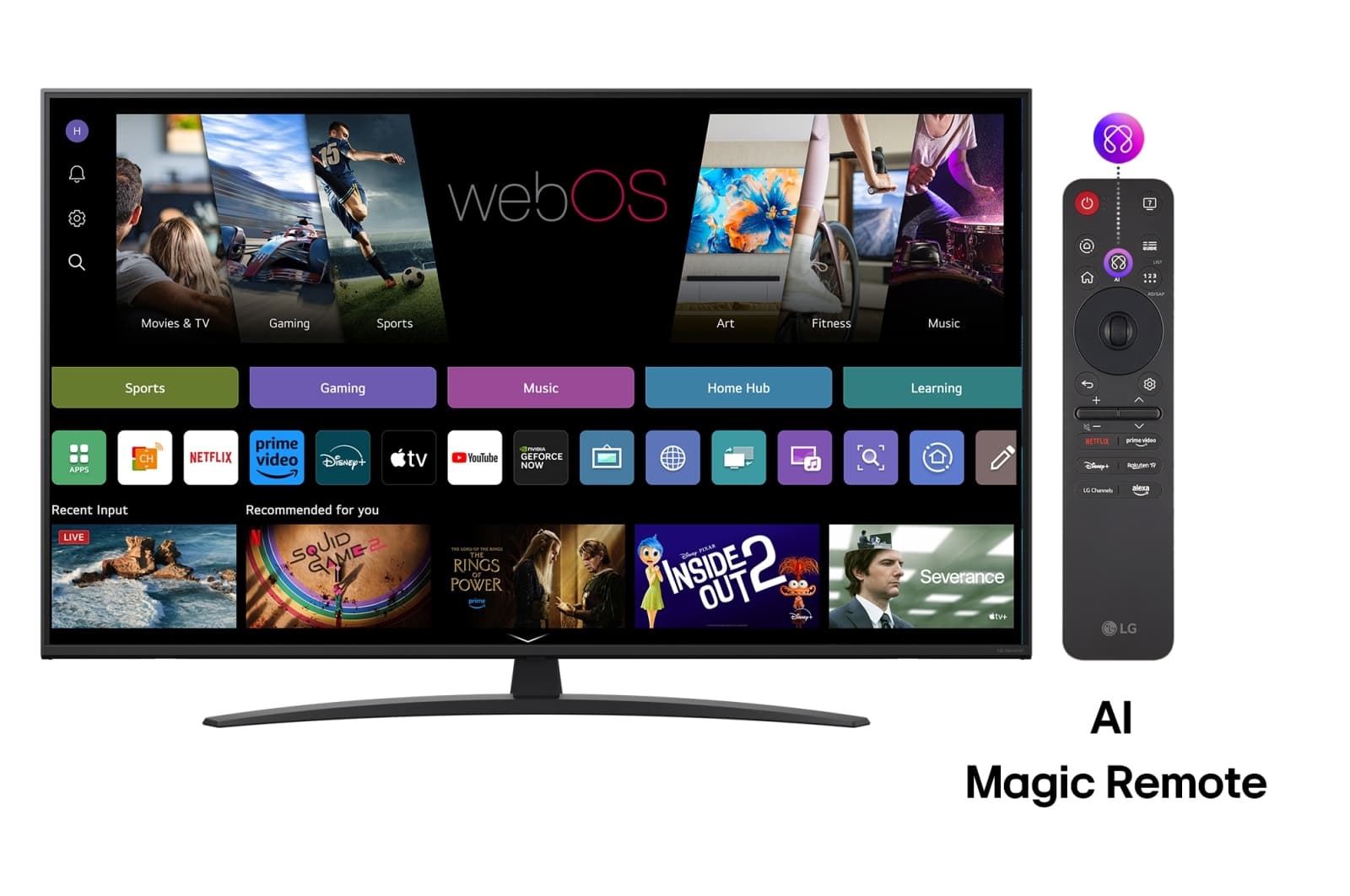 Televizor LG NanoCell AI 55NANO81A3A TV 139.7 cm (55") 4K Ultra HD Smart TV Wi-Fi Black "55NANO81A3A.AEU" — miniatură