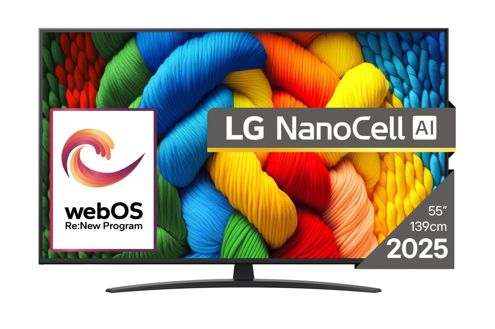 Televizor LG NanoCell AI 55NANO81A3A TV 139.7 cm (55") 4K Ultra HD Smart TV Wi-Fi Black "55NANO81A3A.AEU" — miniatură