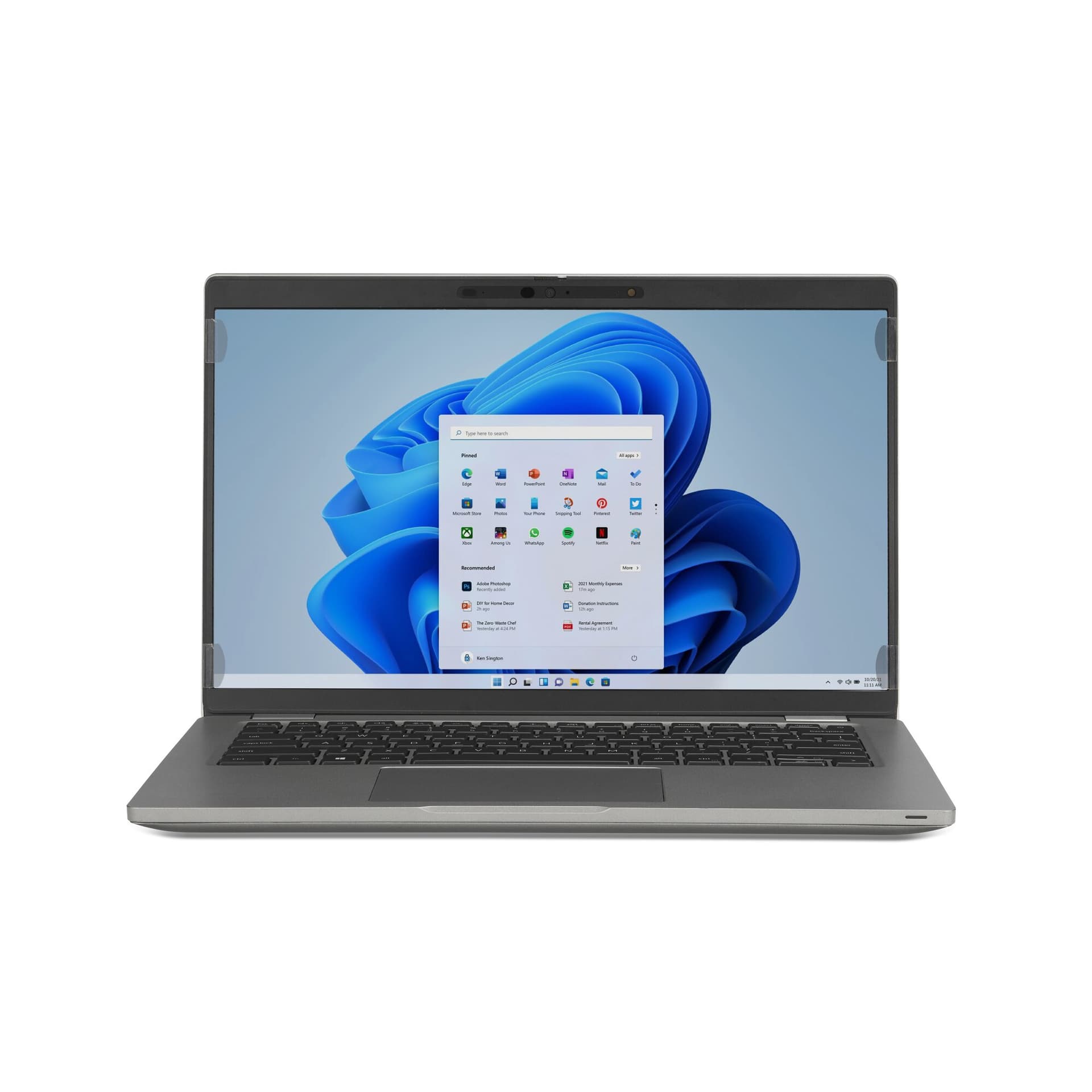 FILTRU confidentialitate Kensington, pentru laptop, 13.3", 16:10, 2 fete(lucios si mat), prindere duala,limiteaza campul vizual la 30gr, reduce lumina cu pana la 22%, 294x1x169mm, 0.21Kg, "626459" — miniatură