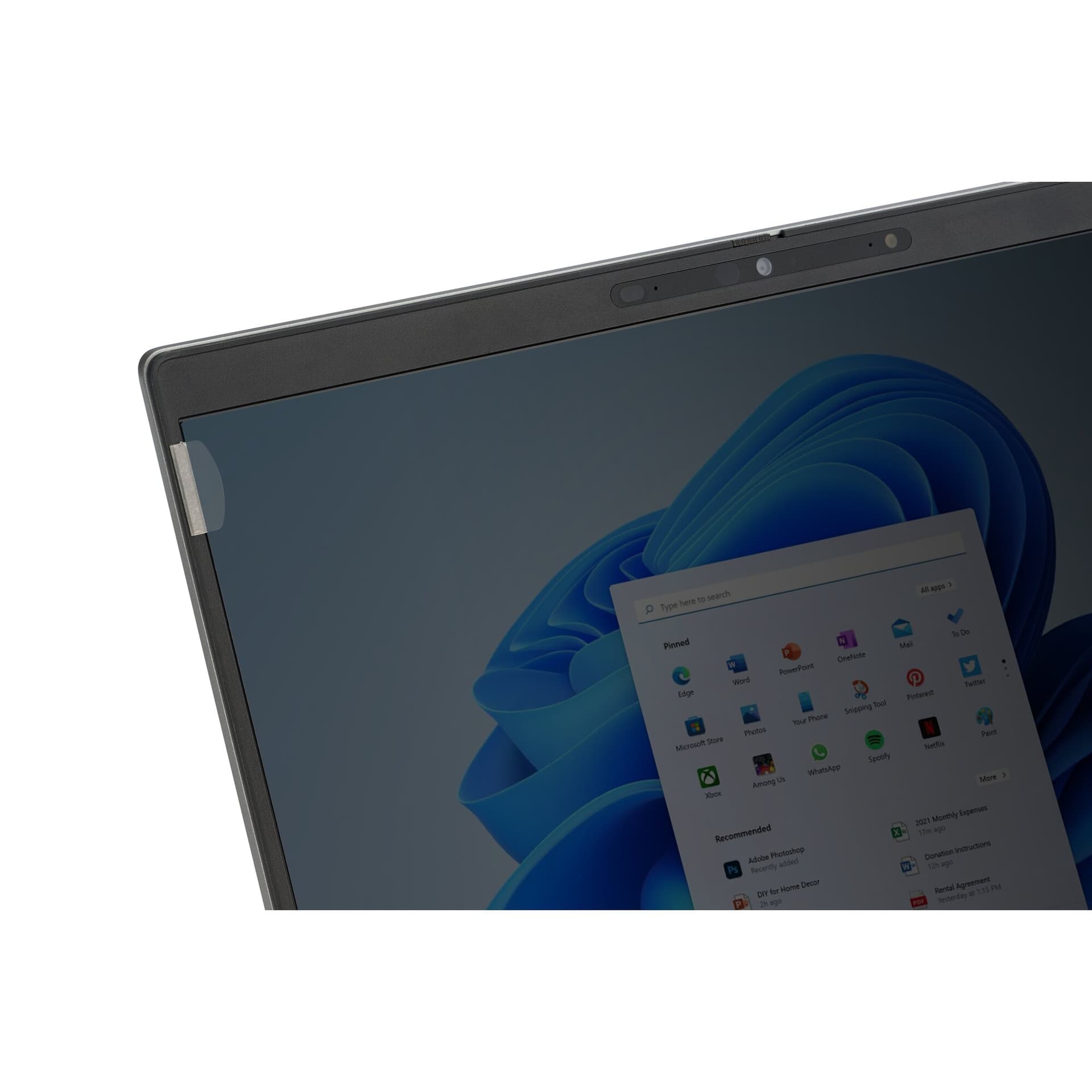 FILTRU confidentialitate Kensington, pentru laptop, 13.3", 16:10, 2 fete(lucios si mat), prindere duala,limiteaza campul vizual la 30gr, reduce lumina cu pana la 22%, 294x1x169mm, 0.21Kg, "626459" — miniatură