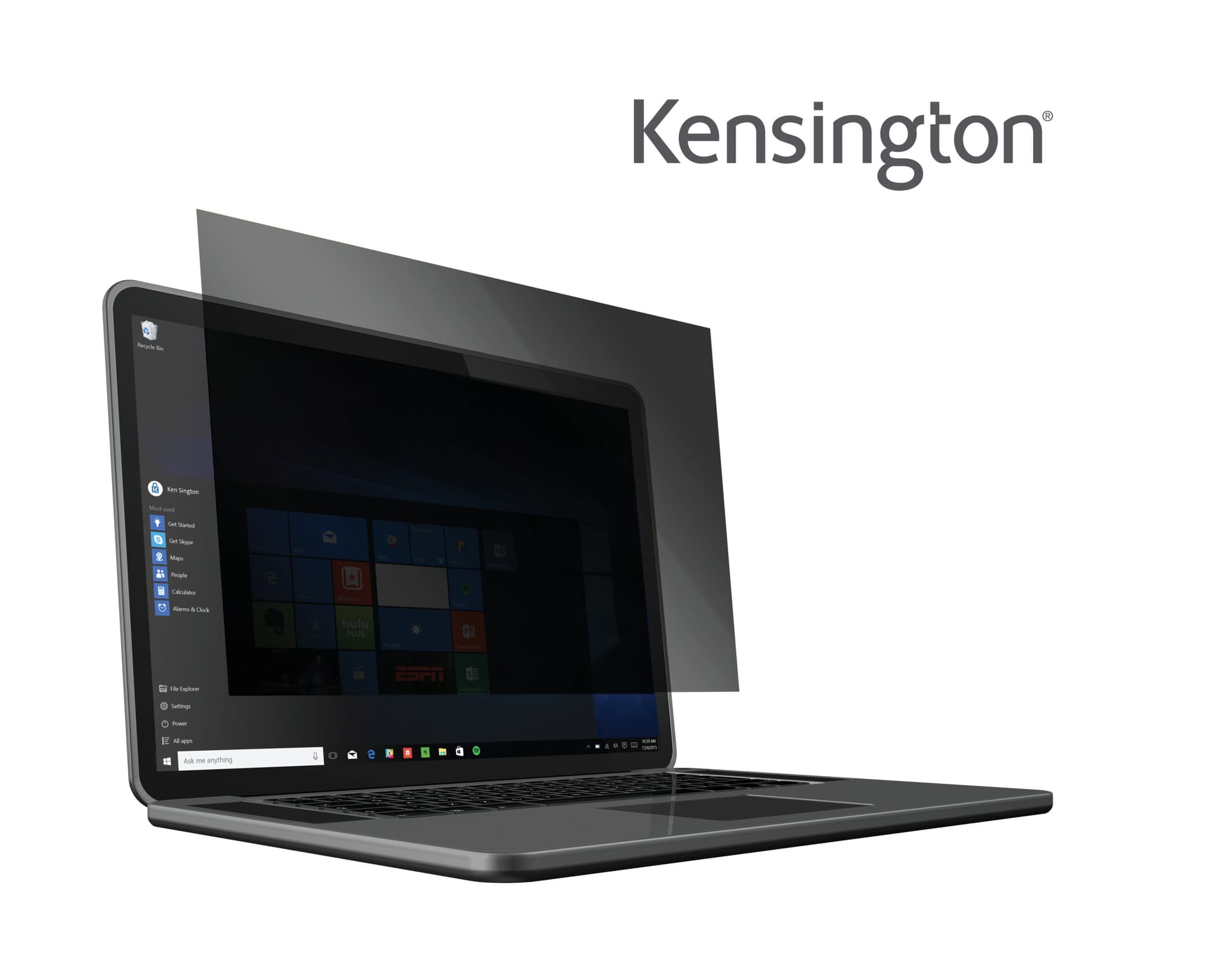 FILTRU confidentialitate Kensington, pentru laptop, 16", 16:10, 2 zone , detasabil, "628662" — miniatură