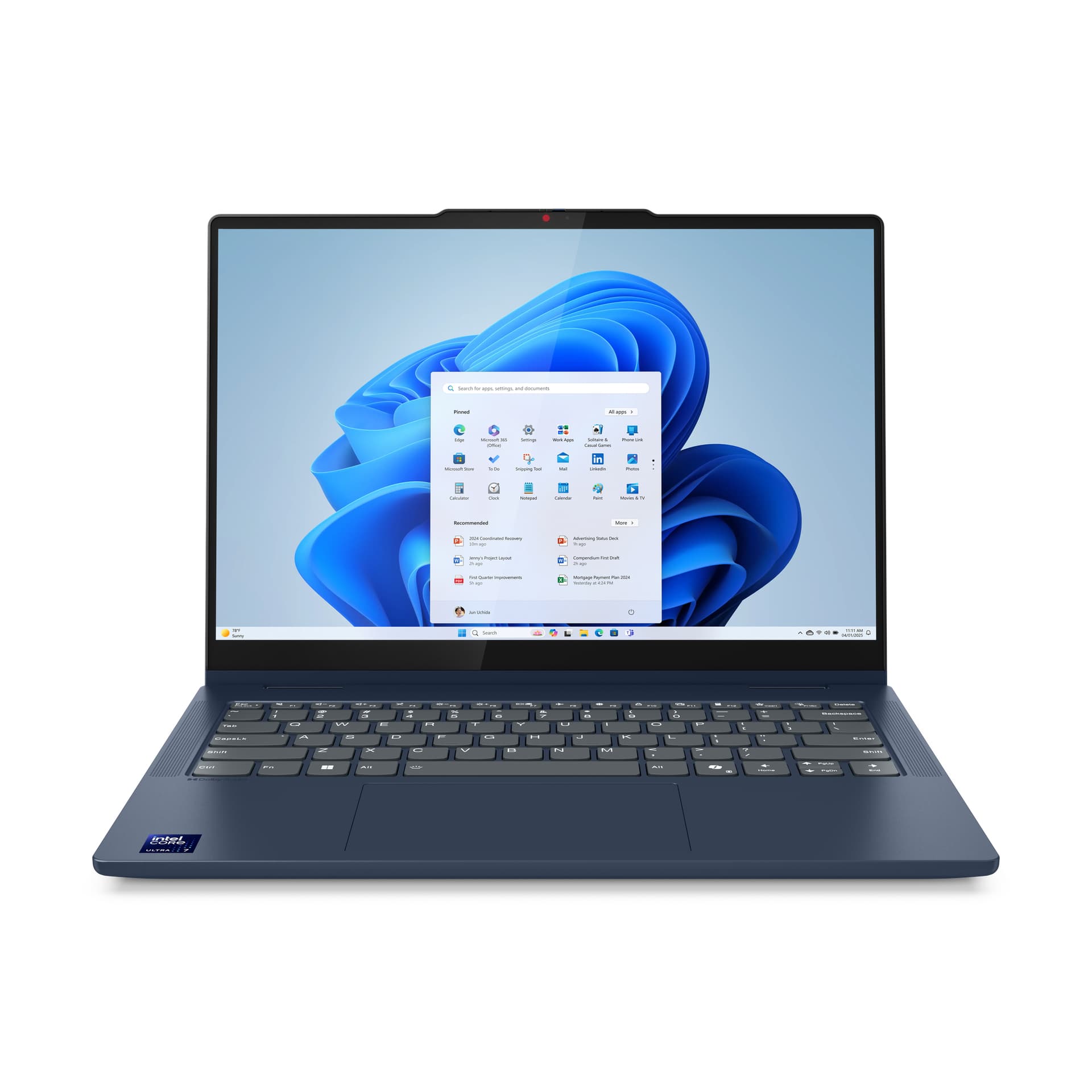 14 IdeaPad 5 2-in-1 14IAL10, WUXGA OLED Touch, Procesor Intel® CoreTM Ultra 5 225H (18M Cache, up to 4.90 GHz), 16GB LPDDR5X, 1TB SSD, Intel Arc 130T, No OS, Cosmic Blue "83KR0029RM" — miniatură