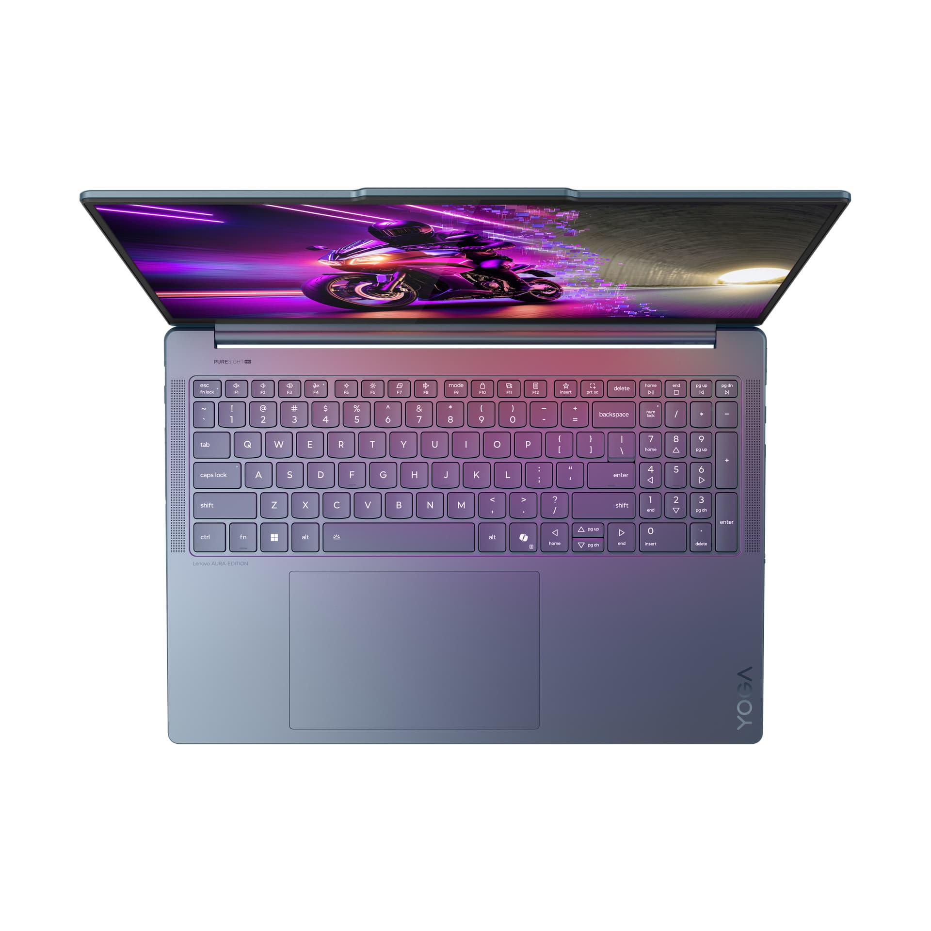 16 Yoga Pro 9 16IAH10, 2.8K OLED 120Hz, Procesor Intel® CoreTM Ultra 7 255H (24M Cache, up to 5.10 GHz), 32GB LPDDR5X, 1TB SSD, GeForce RTX 5060 8GB, Win 11 Home "83L0001MRM" — miniatură
