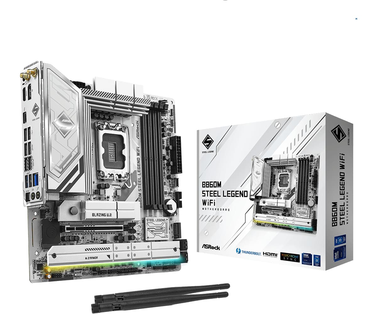 B860M Steel Legend WiFi "90-MXBQF0-A0UAYZ" — miniatură