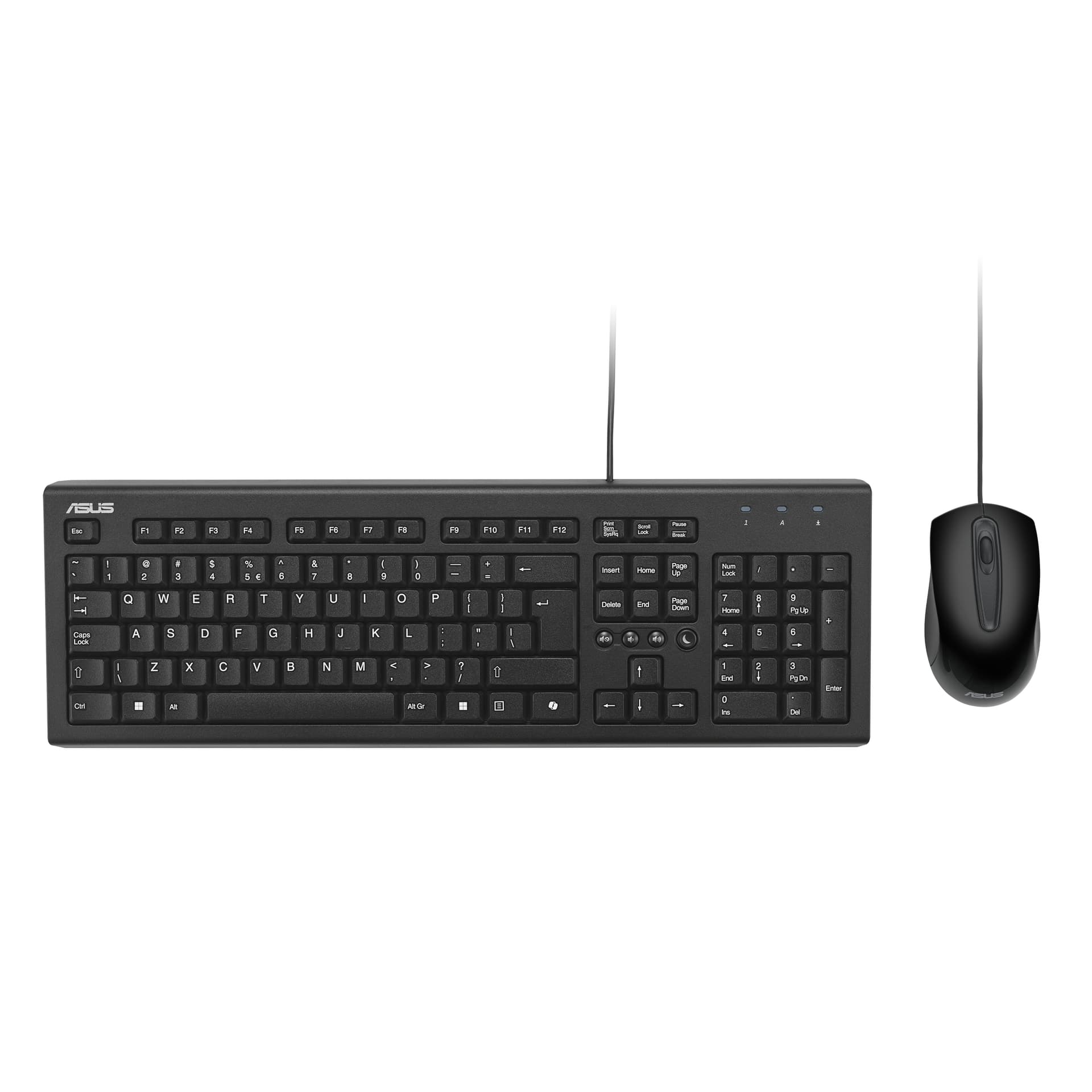 KEYBOARD +MOUSE OPTICAL U2000/ENG BK 90-XB1000KM001K0- ASUS "90-XB1000KM001K0-" — miniatură