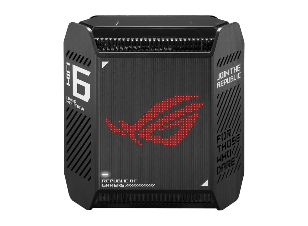 ASUS ROG Rapture GT6 Black 2PK AX10000 Whole-Home Tri-band Mesh WiFi 6 Router 802.11 a/b/g/n/ac/ax "90IG07F0-MU9A20" — miniatură