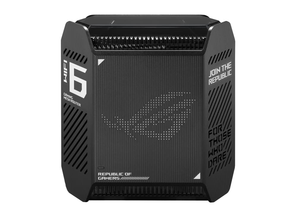 ASUS ROG Rapture GT6 Black 2PK AX10000 Whole-Home Tri-band Mesh WiFi 6 Router 802.11 a/b/g/n/ac/ax "90IG07F0-MU9A20" — miniatură