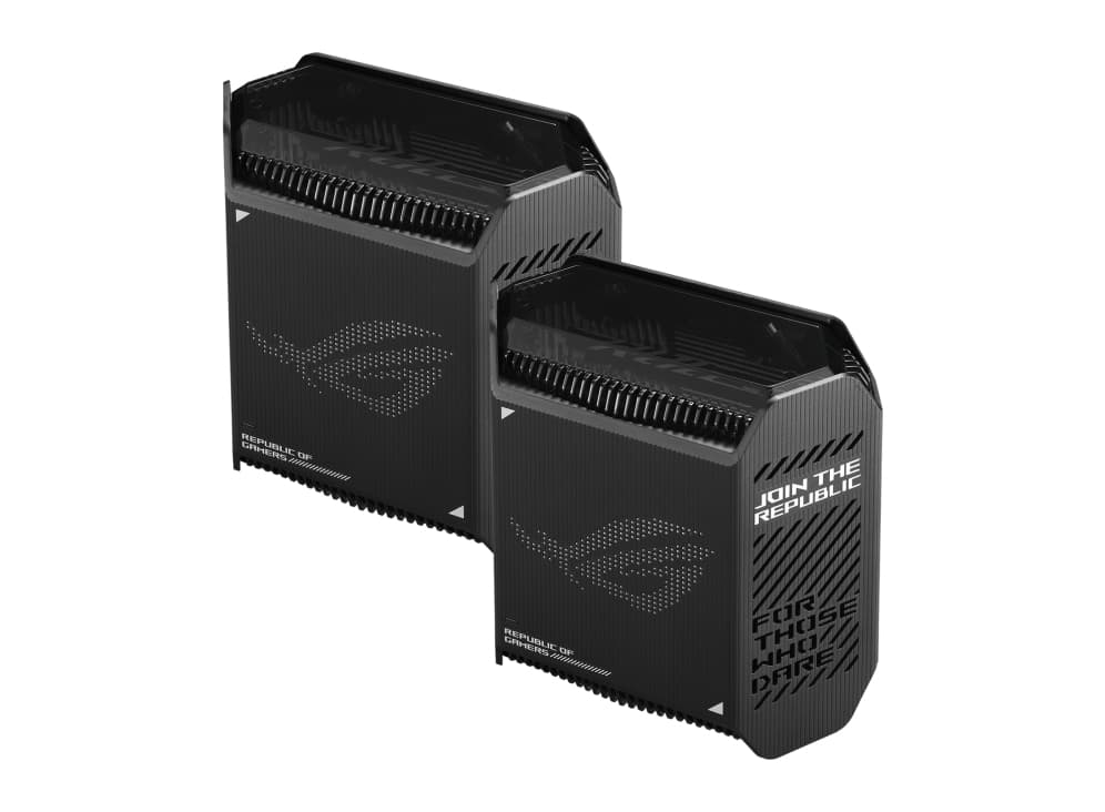 ASUS ROG Rapture GT6 Black 2PK AX10000 Whole-Home Tri-band Mesh WiFi 6 Router 802.11 a/b/g/n/ac/ax "90IG07F0-MU9A20" — miniatură