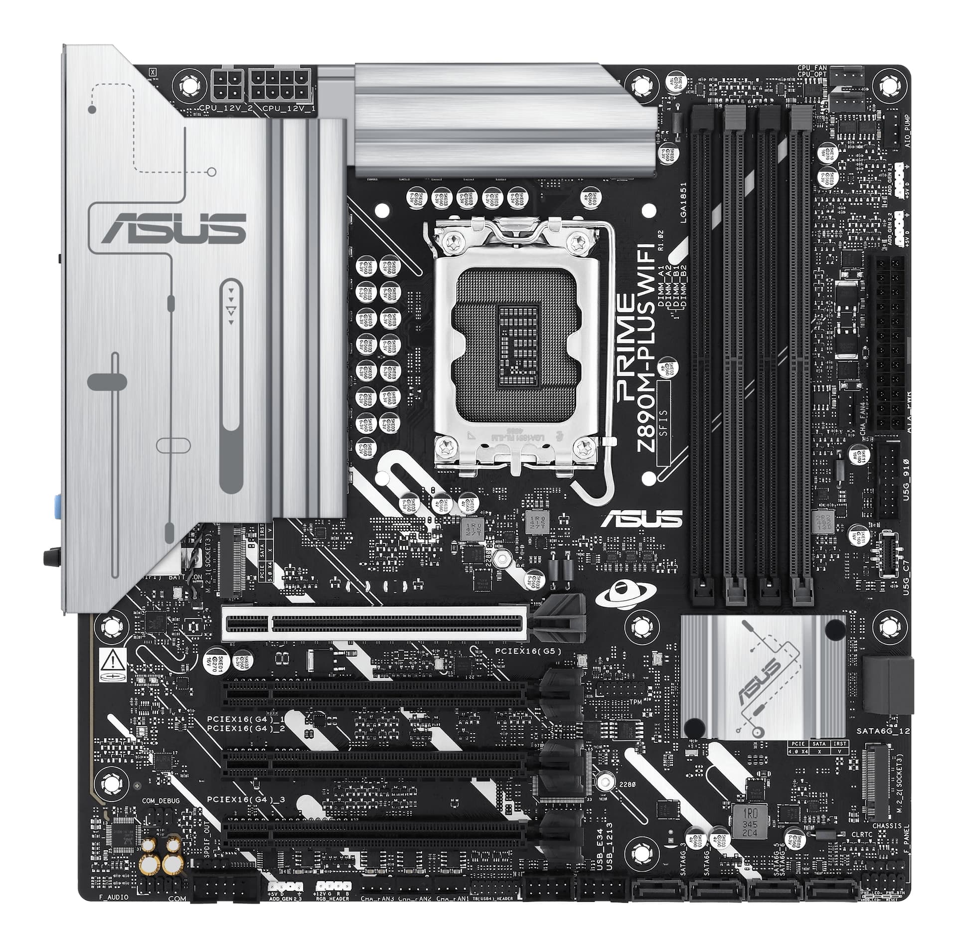 Placa de baza ASUS PRIME Z890M-PLUS WIFI Intel Z890 LGA 1851 (Socket V1) micro ATX "90MB1J80-M0EAY0" — miniatură