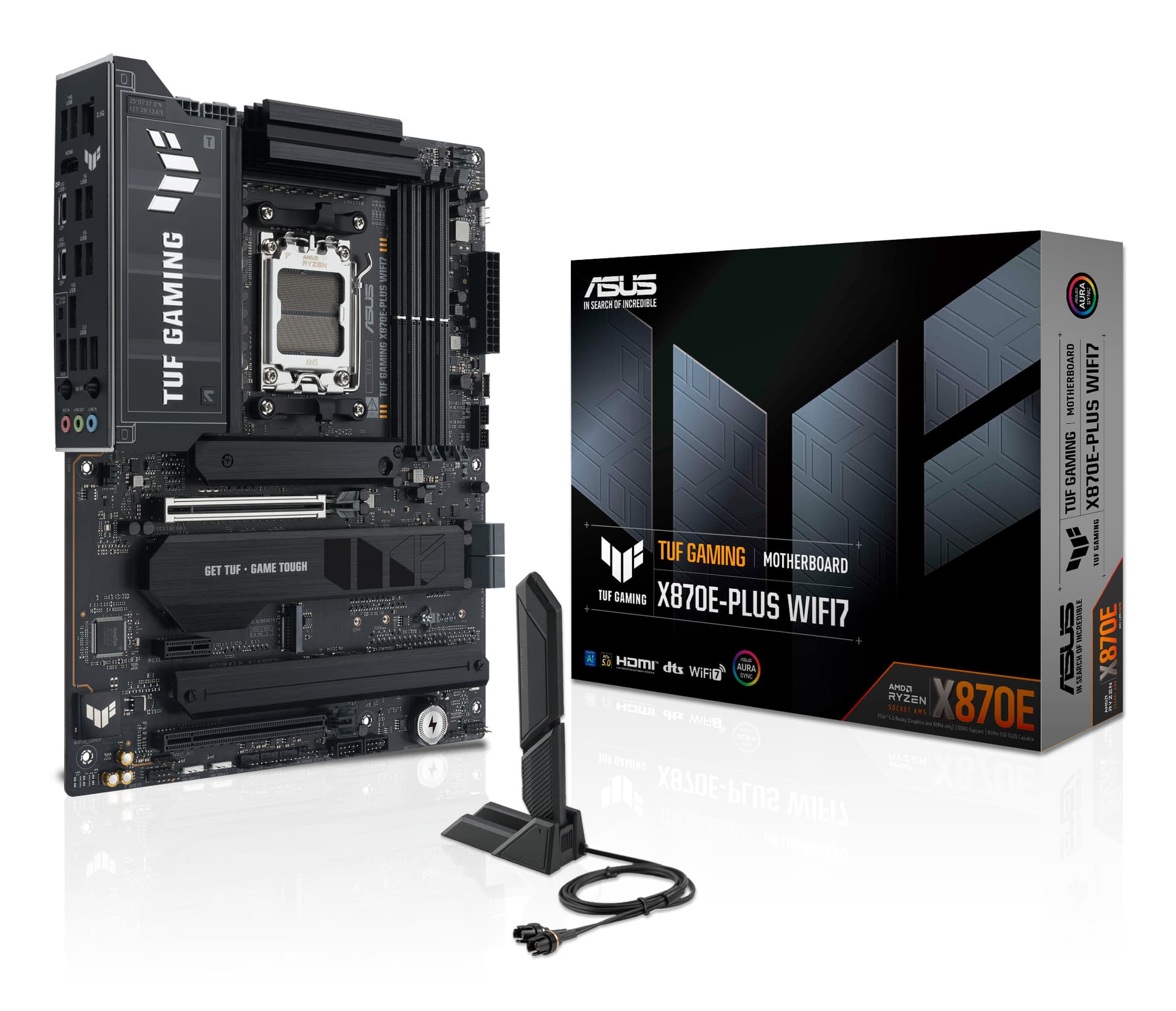Placa de baza ASUS TUF GAMING X870E-PLUS WIFI7 AMD X870E Socket AM5 ATX "90MB1M70-M0EAY0" — miniatură