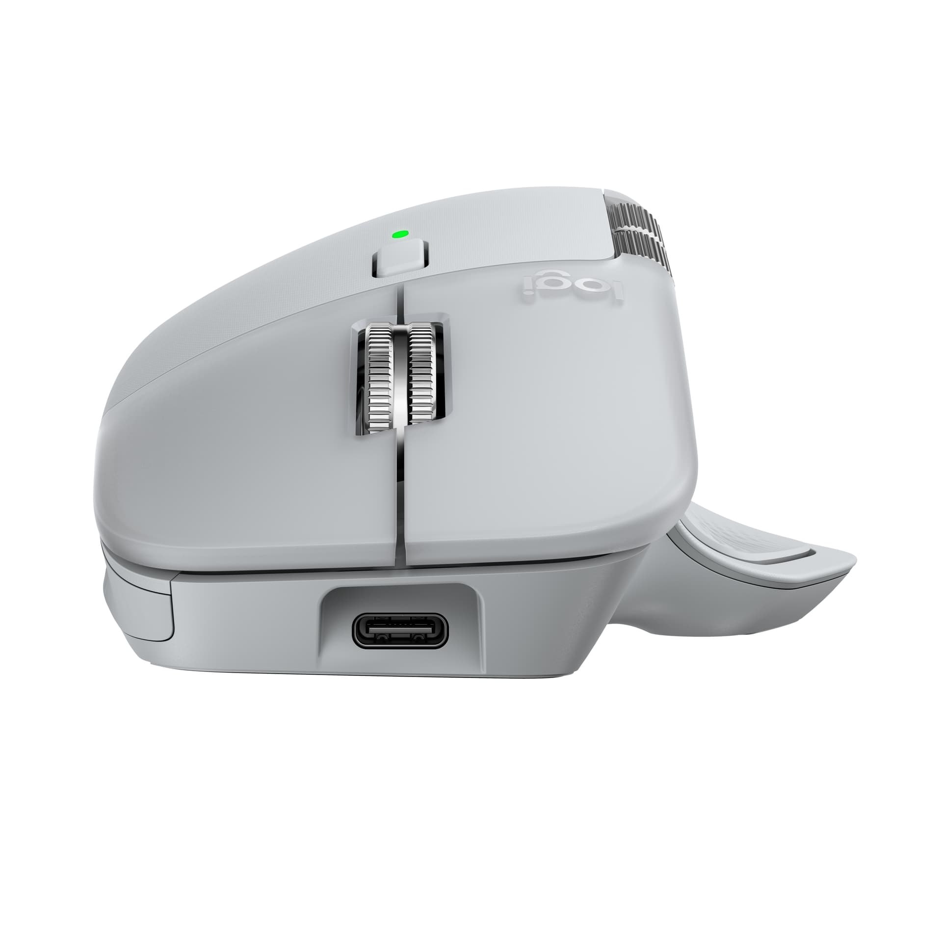 Mouse Logitech MX Master 4, Silent, USB, BT, Pale Grey "910-007563" — miniatură