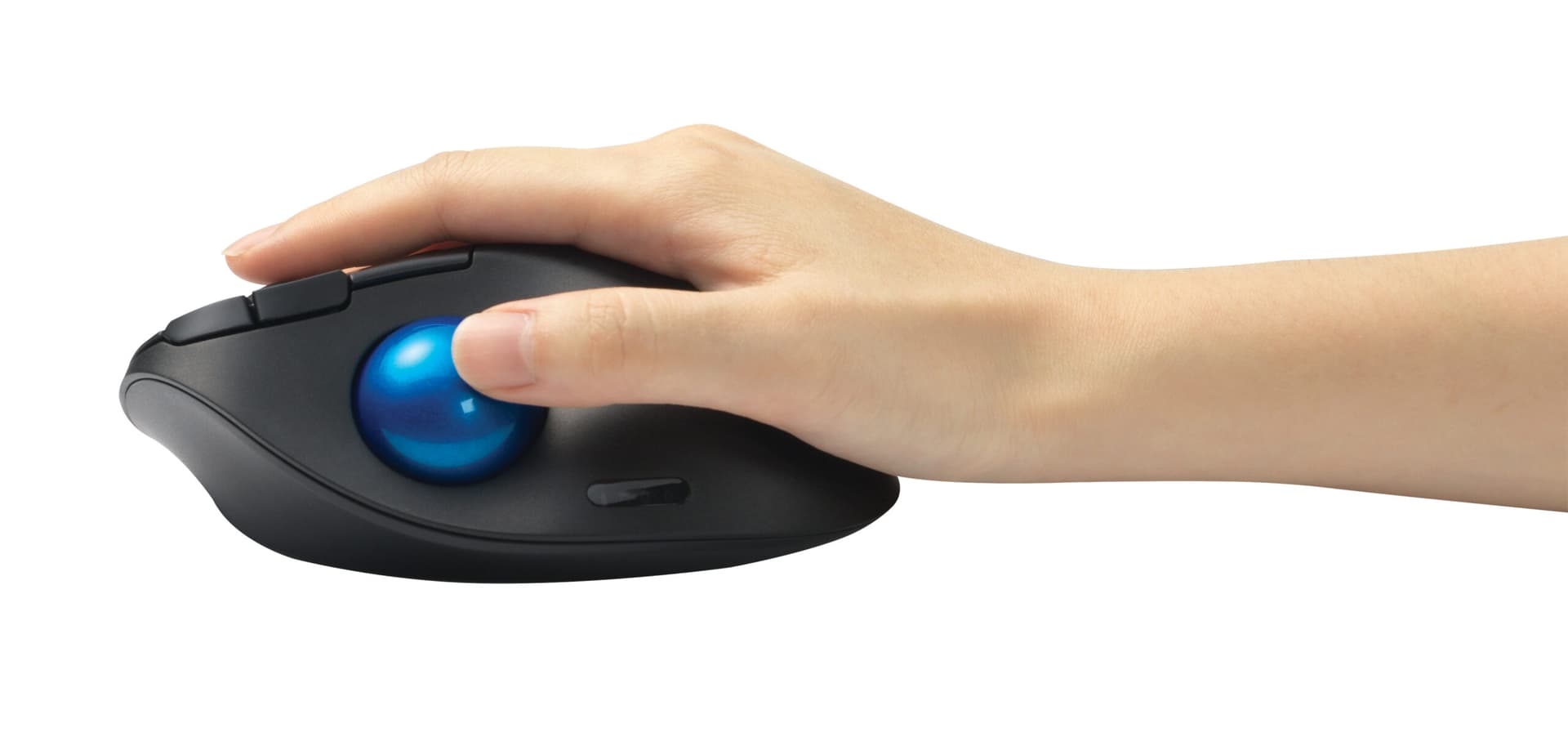 MOUSE Kensington - ergonomic, "Profit Ergo", PC sau NB, wireless, Bluetooth | 2.4GHz, optic, 1600 dpi, butoane/scroll 5/1, buton selectare viteza, negru, "TB450", "K72194WW" — miniatură