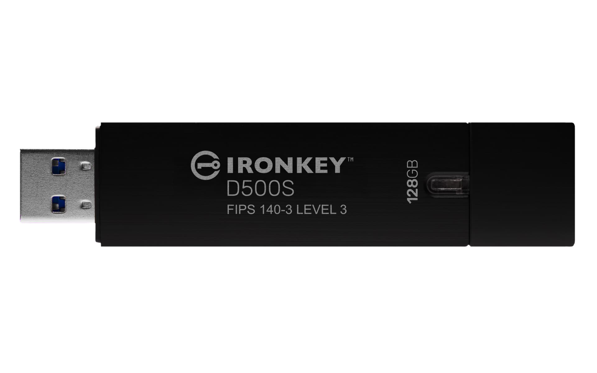 KINGSTON 128GB IronKey D500S FIPS 140-3 Lvl 3 Pending AES-256 "IKD500S/128GB" — miniatură