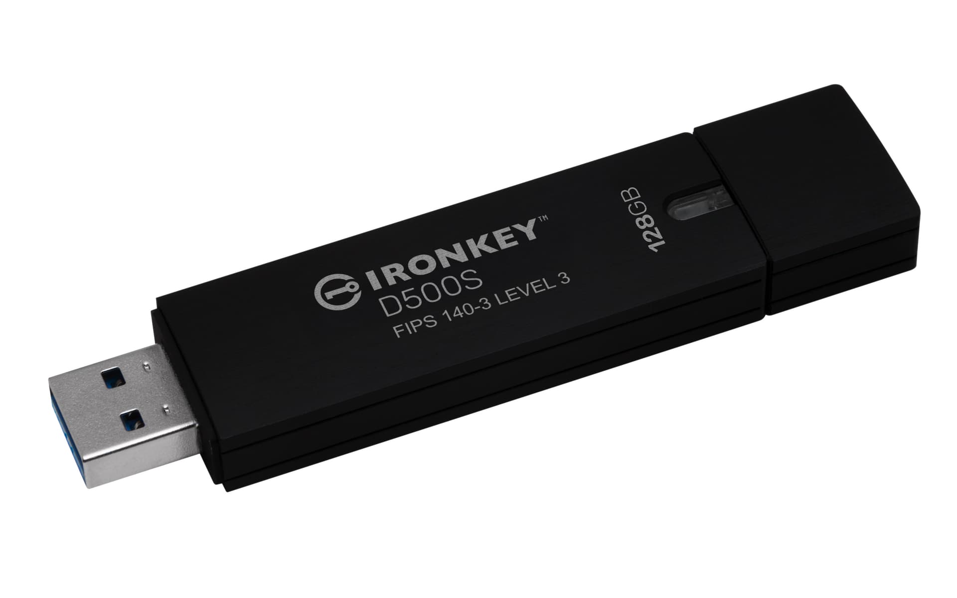 KINGSTON 128GB IronKey D500S FIPS 140-3 Lvl 3 Pending AES-256 "IKD500S/128GB" — miniatură