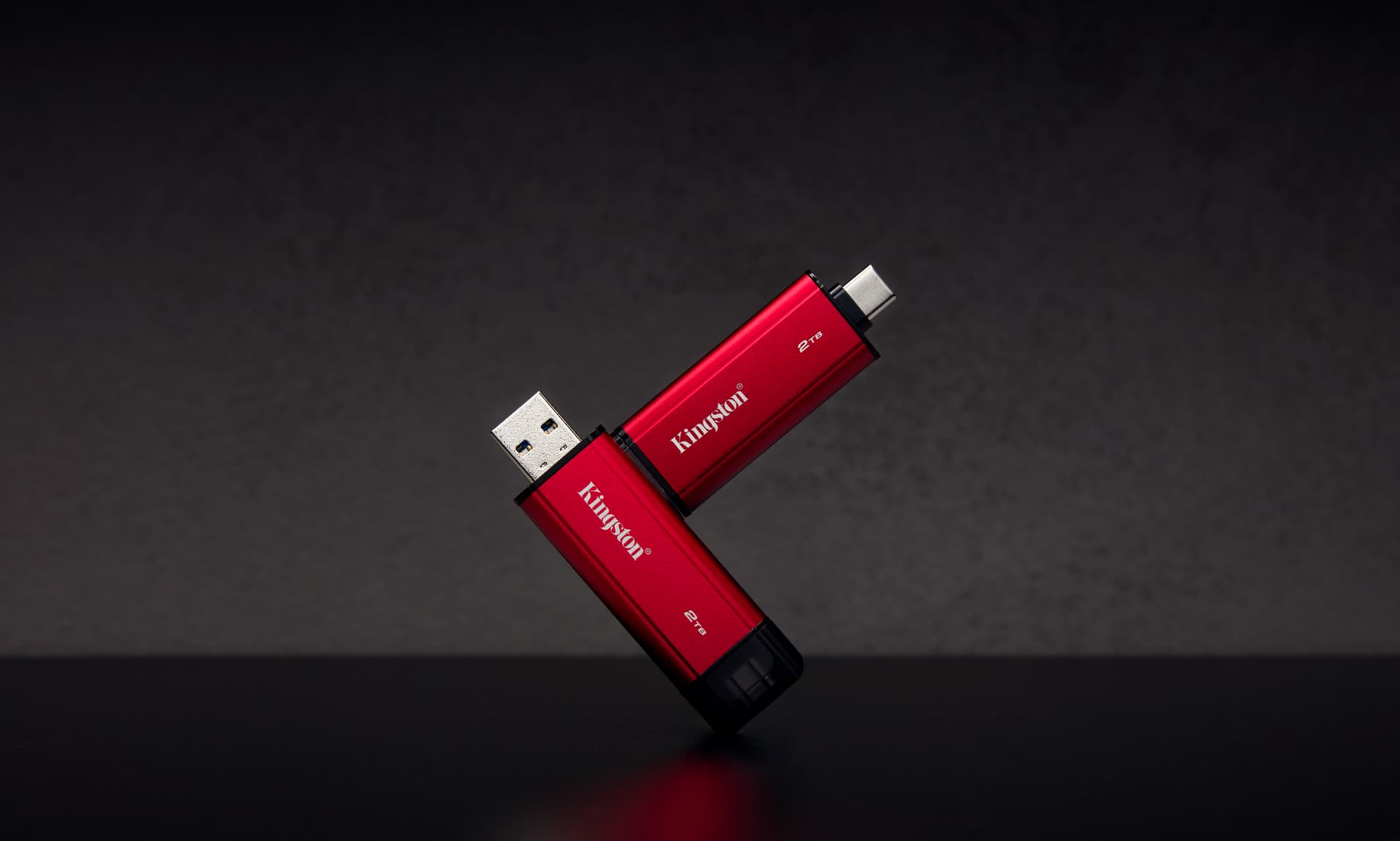 Kingston 2TB Dual USB-A/C Portable SSD, Up to 1050MB/s USB 3.2 Gen 2 "SPSD/2TB" — miniatură