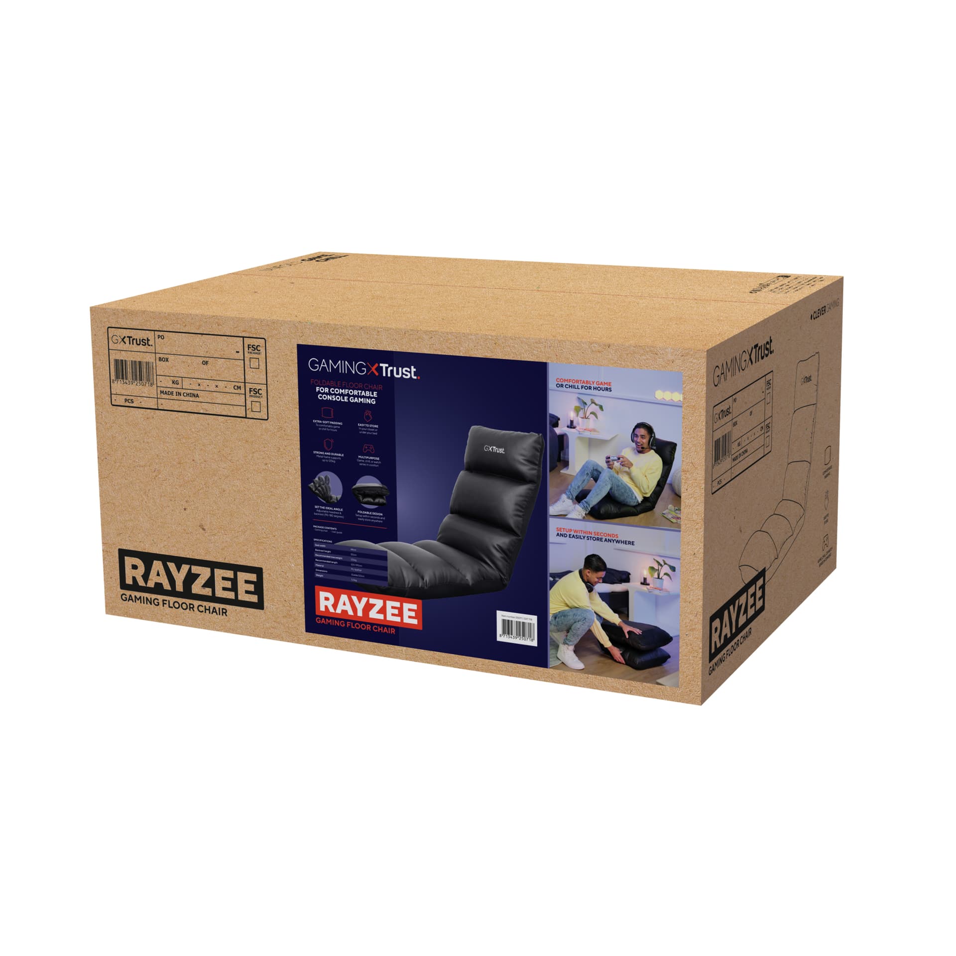 Scaun gaming pliabil Trust GXT718 Rayzee "TR-25071" — miniatură