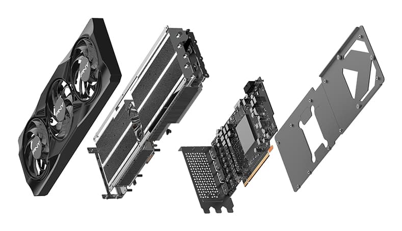 Placa video Graphics card GeForce RTX 5070 Ti OC 3F 16GB 256-bit 896GB/s "VCG5070T16TFXPB1-O" — miniatură