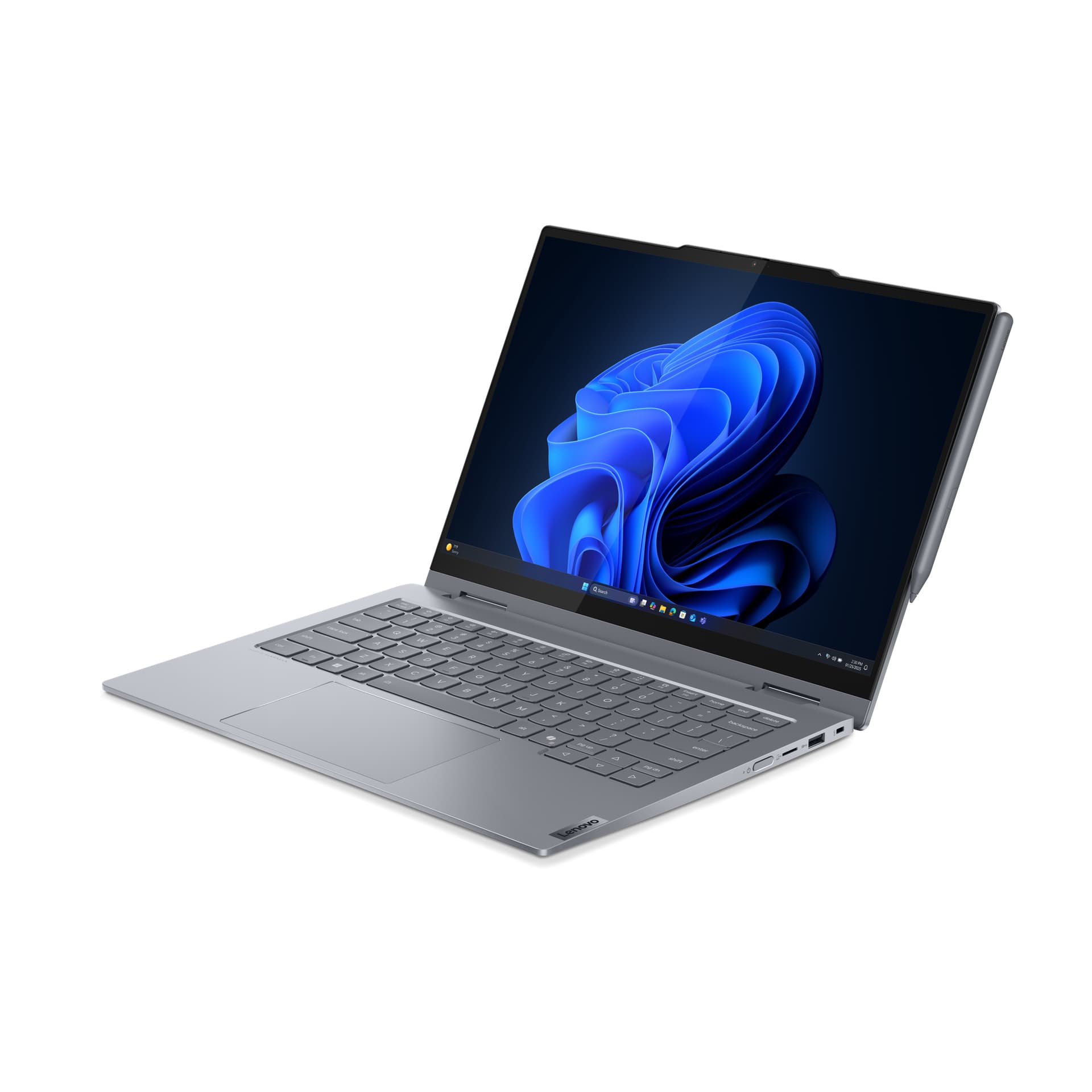 14 ThinkBook 14 2-in-1 G5 IAU, WUXGA IPS Touch, Procesor Intel® CoreTM Ultra 7 255U (12M Cache, up to 5.20 GHz), 16GB DDR5, 512GB SSD, Intel Graphics, Win 11 Pro, Luna Grey "21SQ000FRI" — miniatură