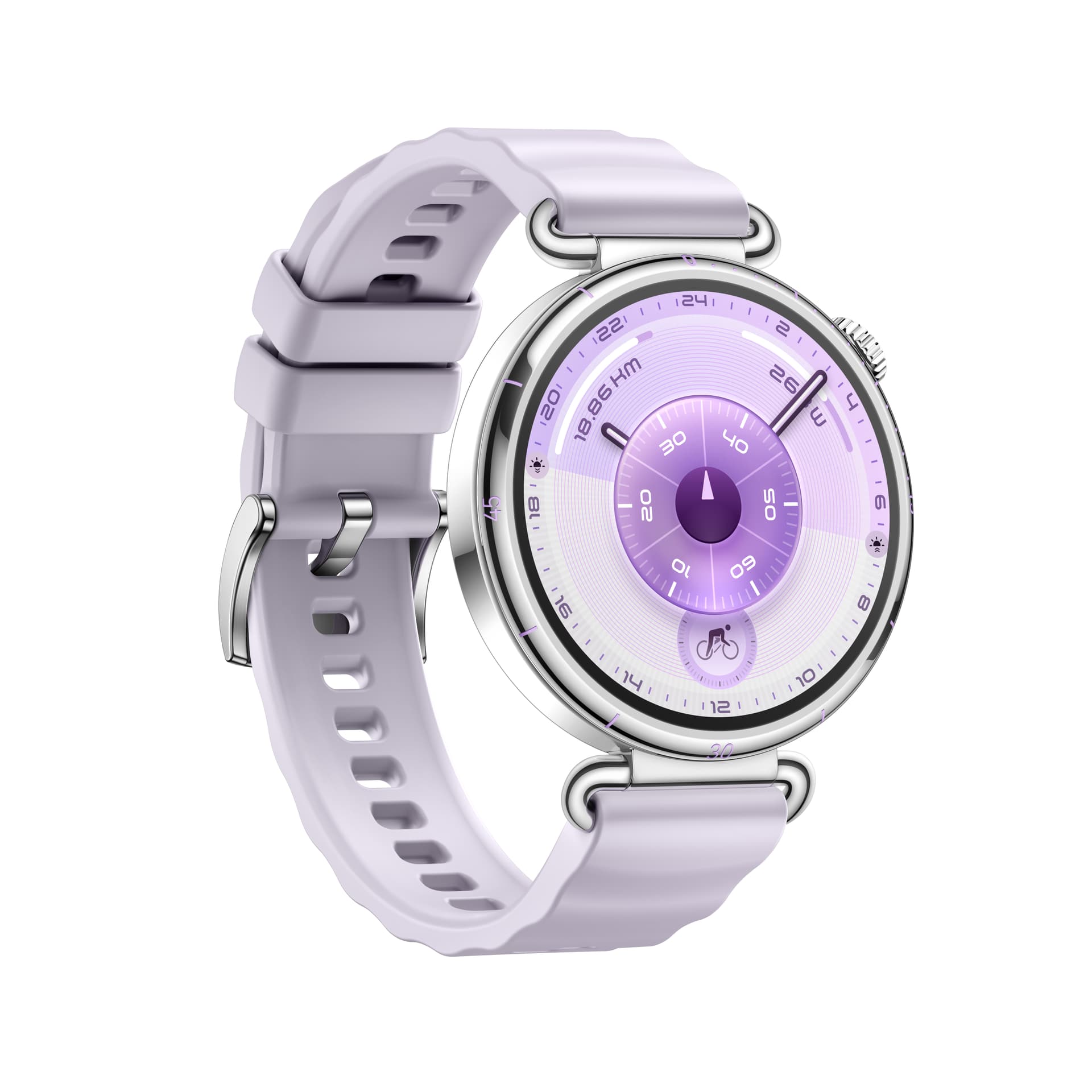 Smartwatch Watch GT 6, 41MM, Steel Stainless Steel Case, Purple Fluoroelastomer Strap "55020FTM" — miniatură