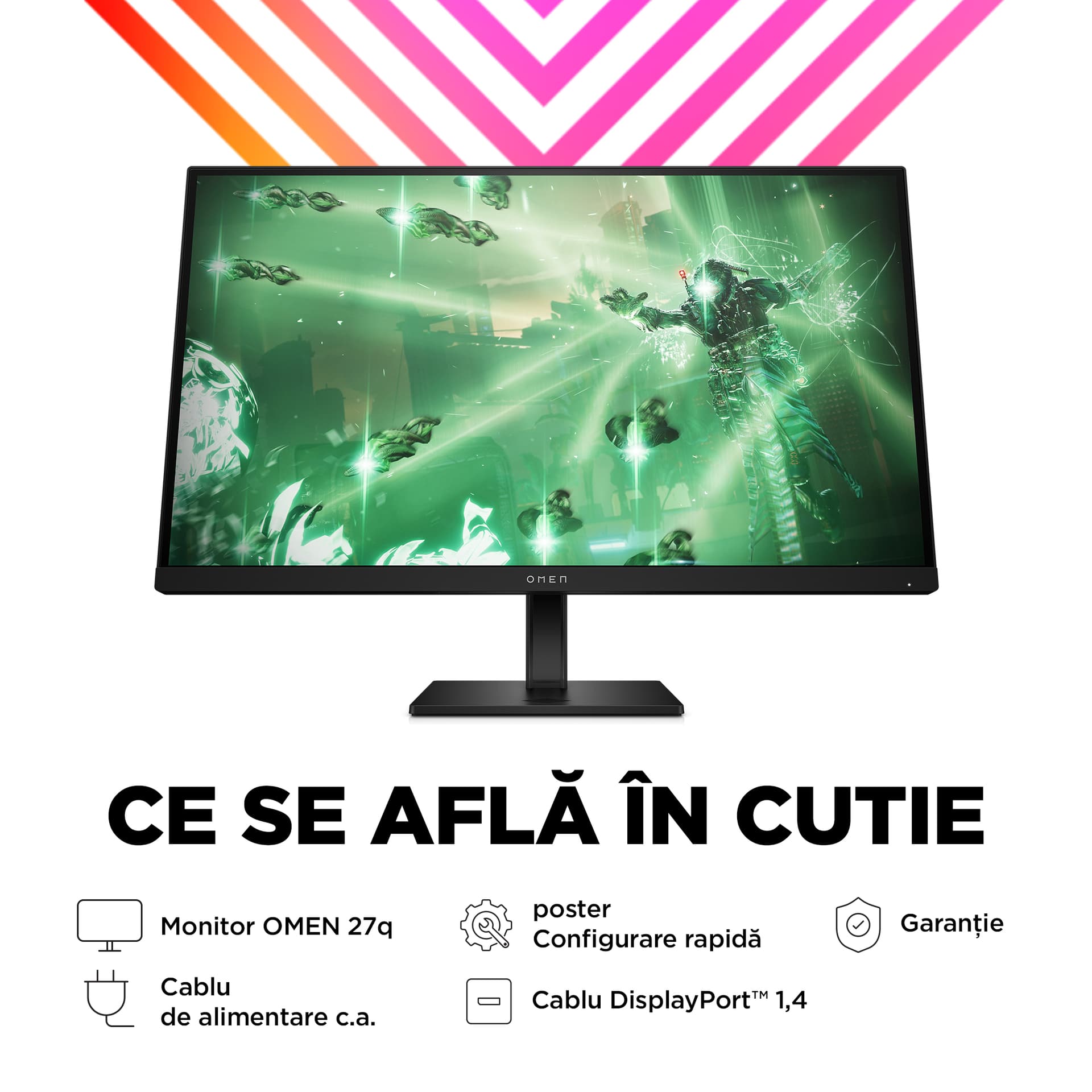 Monitor LED Omen 27q LED 27" 165Hz 1ms HDMI DP "780H4E9" — miniatură