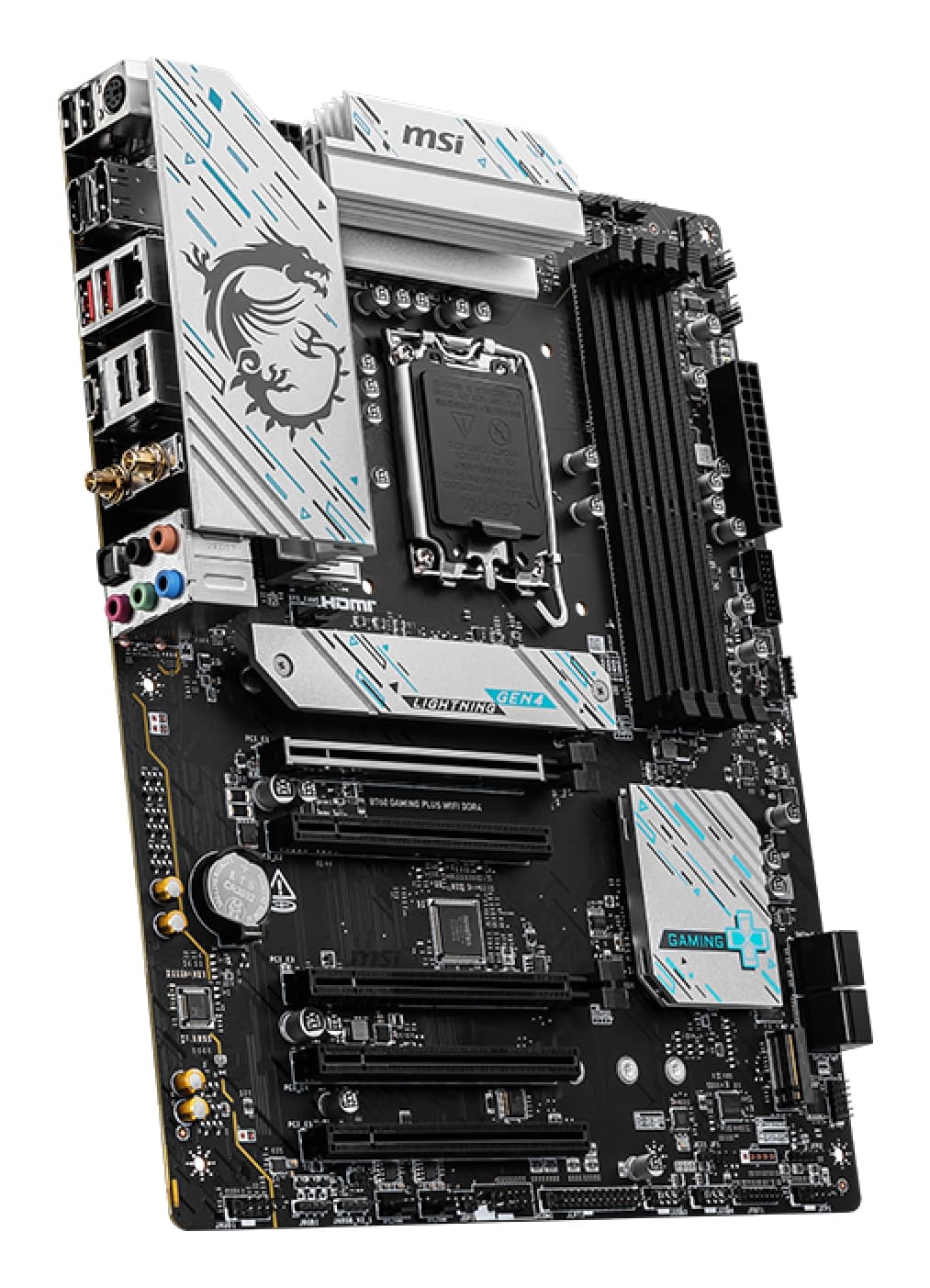 Placa de baza MB MSI Intel 1700 B760 GAMING PLUS WIFI DDR4 "7D98-043R" — miniatură
