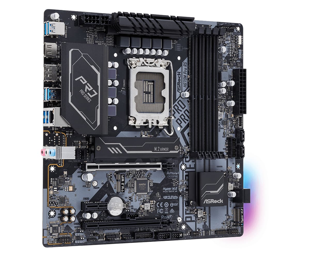 Placa de baza H670M PRO RS H670 - Socket 1700 "90-MXBHK0-A0UAYZ" — miniatură