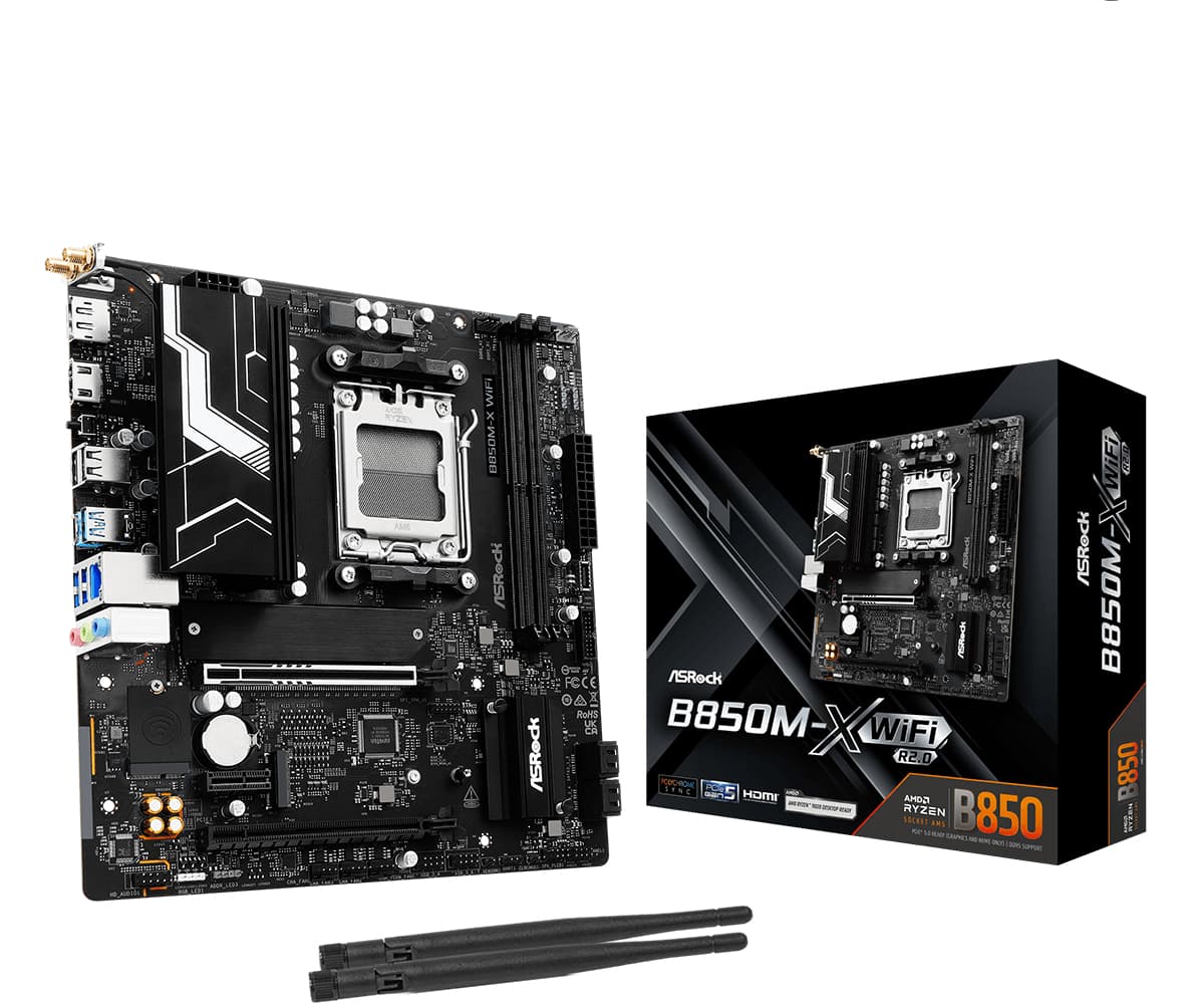 Placa de baza B850M-X WiFi R2.0, AMD B850, Socket AM5, mATX "90-MXBSH0-A0UAYZ"