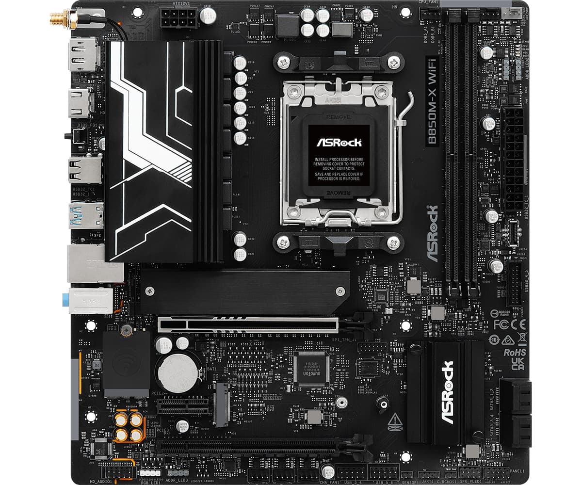 Placa de baza B850M-X WiFi R2.0, AMD B850, Socket AM5, mATX "90-MXBSH0-A0UAYZ" — miniatură