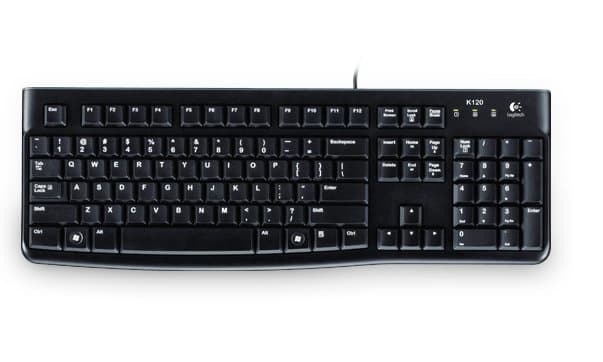 Tastatura USB OEM K120 Black layout germana "920-002516" — miniatură