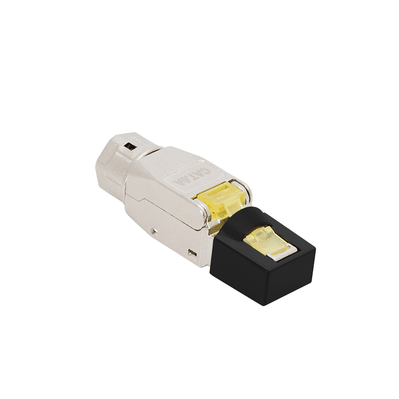 MUFA RJ-45 LOGILINK pt. cablu FTP, SFTP, Cat6a/Cat7/Cat8, RJ-45 (T), ecranat, plastic cu metal, extra scurta, 1 buc, "MP0085" — miniatură