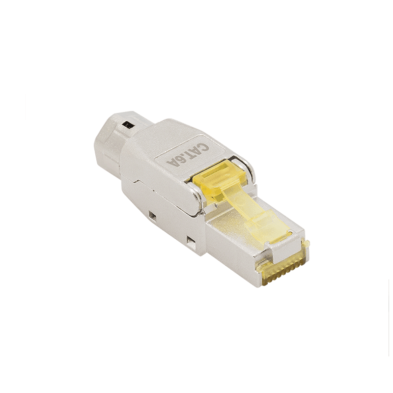 MUFA RJ-45 LOGILINK pt. cablu FTP, SFTP, Cat6a/Cat7/Cat8, RJ-45 (T), ecranat, plastic cu metal, extra scurta, 1 buc, "MP0085"
