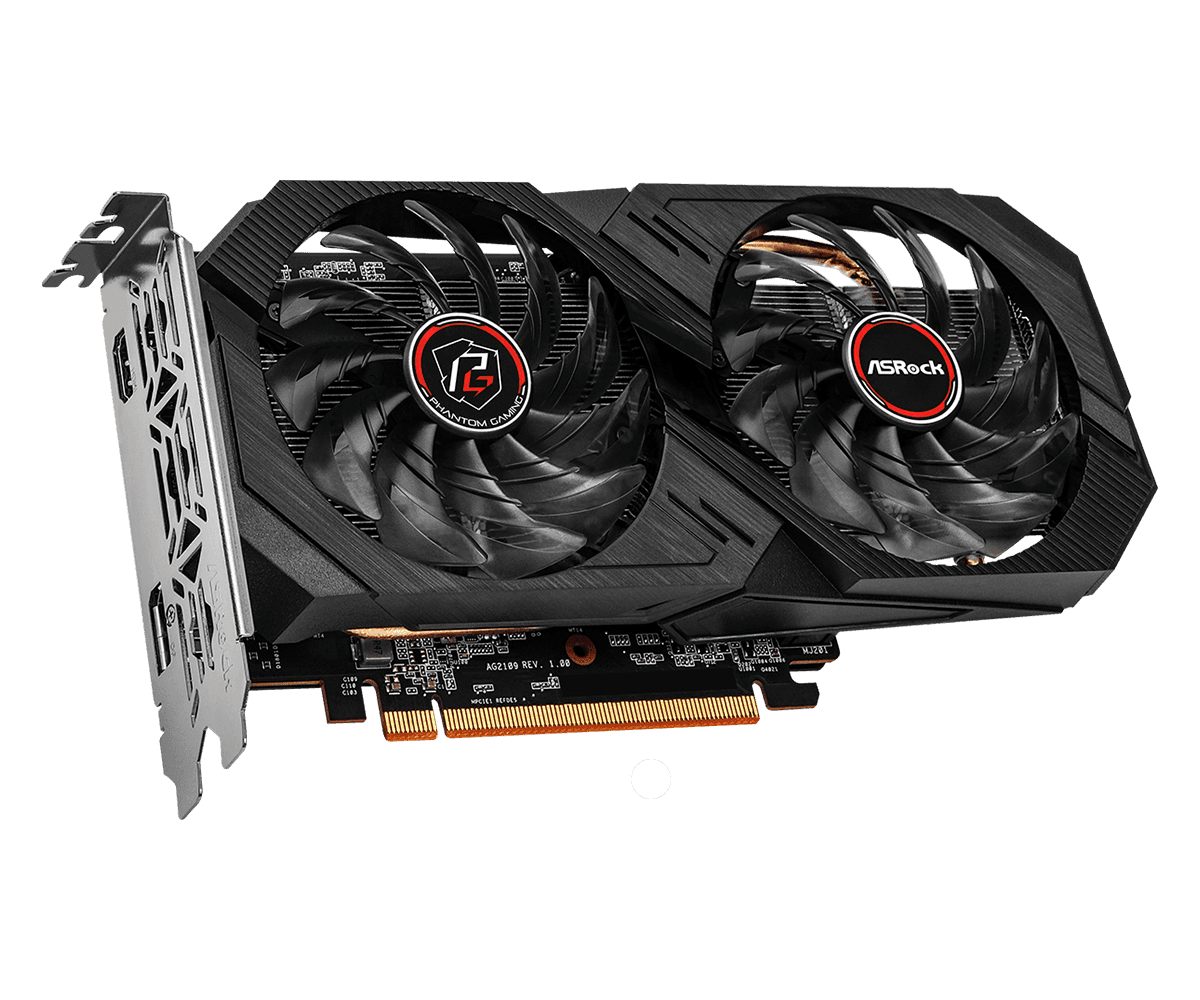 Placa video Asrock "Radeon RX 6500 XT Phantom Gaming D 4G OC", 4GB GDDR6, 64 bit, PCI Express 4.0 x4, 1 x DisplayPort 1.4a, 1 x HDMI 2.1, racire activa 3 x fan, PSU recomandat 400W, "RX6500XT PGD 4GO" — miniatură