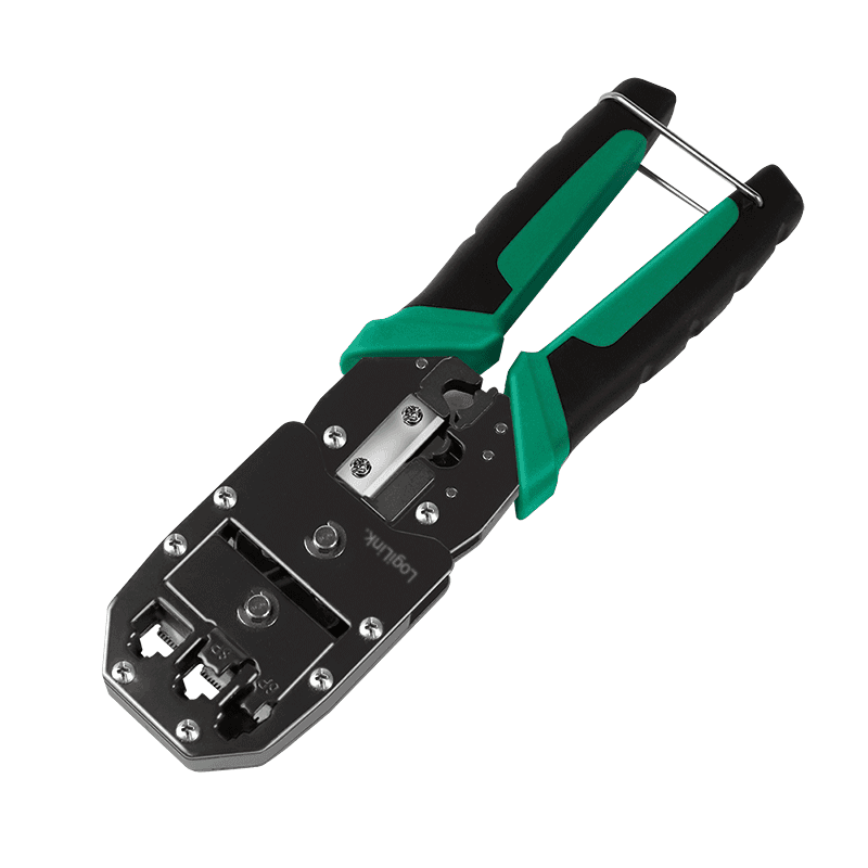 CLESTE sertizare mufe, LOGILINK, functii: sertizare mufe, decupare si taiere cablu, pentru mufe RJ11/ RJ12/RJ45 Cat.6a/7. "WZ0079"