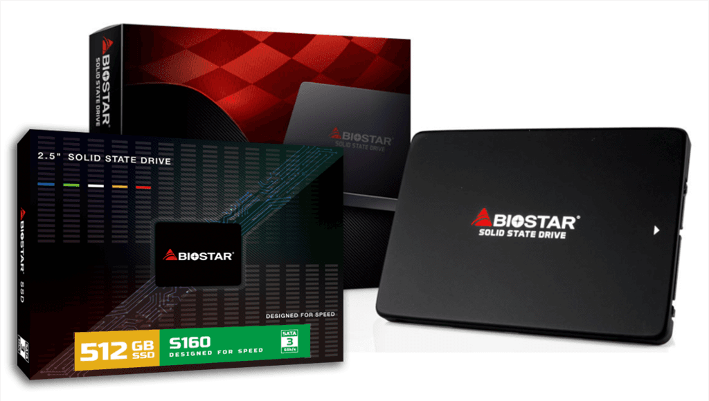 SSD Biostar S160, 512GB, 2.5 inch, S-ATA 3, R/W 550/485 MB/s, 3D TLC, ultraslim, low power op, "S160512GB"