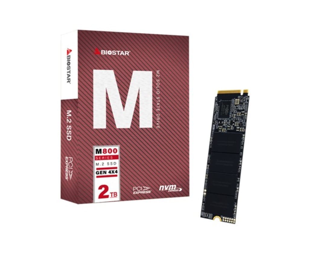 SSD Biostar M800, 2TB, M.2 2280 NVMe v1.3, PCI-E Gen4x4, R/W 4800/4400 MB/s, , DC 3.3V, "M8002TB"