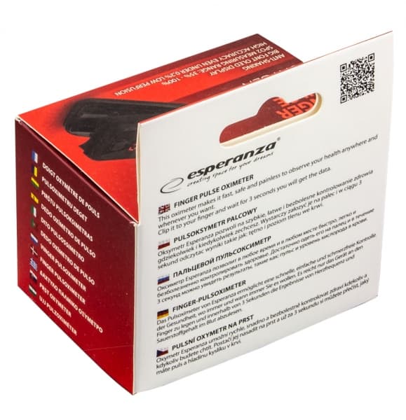 Puls-oximetru Esperanza Oxygen ECO001 SpO2 35%-100% Display LED Negru "ECO001" — miniatură