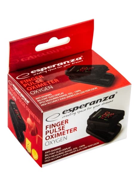 Puls-oximetru Esperanza Oxygen ECO001 SpO2 35%-100% Display LED Negru "ECO001" — miniatură
