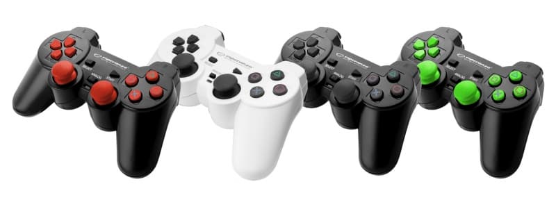 Gamepad Esperanza Trooper EGG107K cu vibratii Usb PC/PS3 Negru "EGG107K" — miniatură