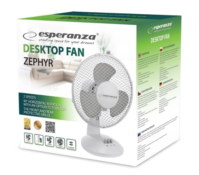 Ventilator de masa Esperanza ZEPHYR EHF004WE 30W Alb "EHF004WE" — miniatură