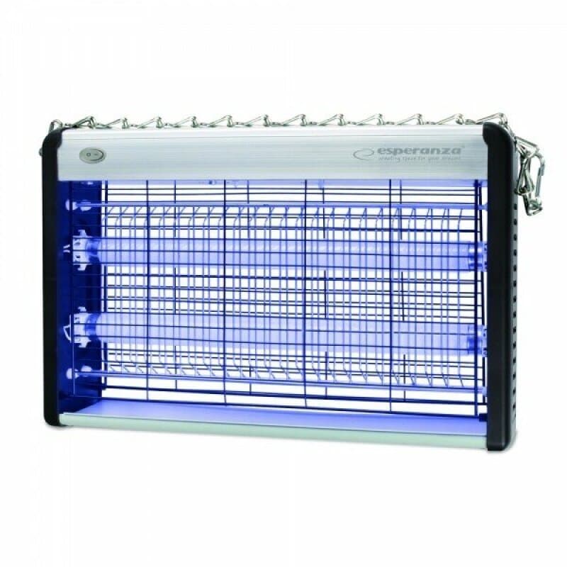 Aparat UV antiinsecte Esperanza Hunter EHQ006 20W acoperire 80mp Alb "EHQ006"