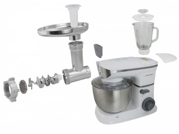 Robot de bucatarie Esperanza Cooking Master EKM025 1000W 5l 6 viteze blender 1.5l Alb "EKM025" — miniatură