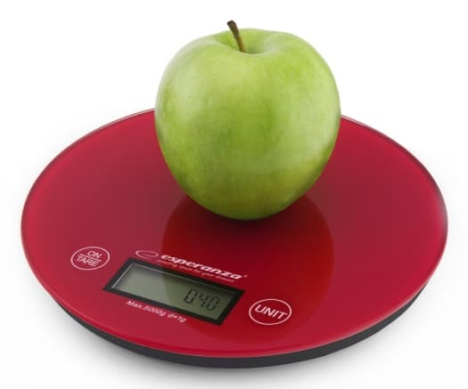 Cantar de bucatarie Esperanza Mango EKS003R max. 5kg Rosu "EKS003R" — miniatură