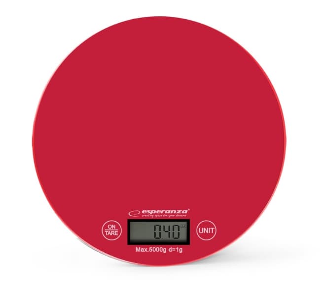 Cantar de bucatarie Esperanza Mango EKS003R max. 5kg Rosu "EKS003R"