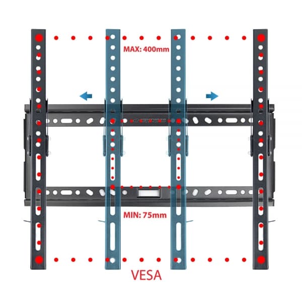 Suport Perete Esperanza Hypnos ERW014 26" - 70" 30 kg Negru "ERW014" — miniatură