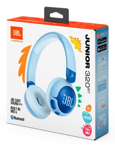 Bluetooth 5.3 Wireless On-Ear Headphones for Kids Alb-Albastru "JBL-JR320BT-BLU" — miniatură