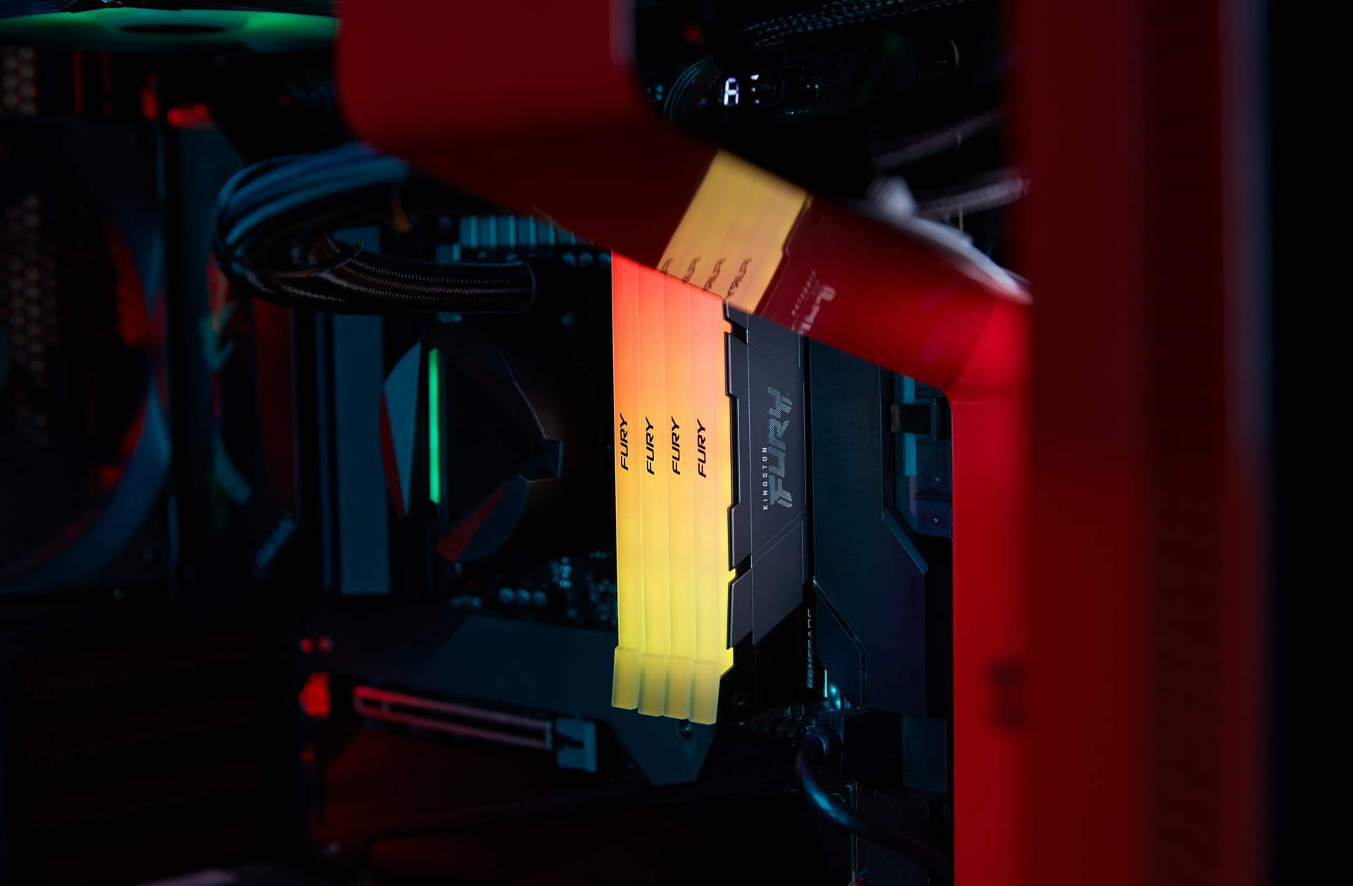 Memorie Kit Memorie Fury Renegade RGB Intel XMP 2.0, 64GB, DDR4-3600MHz, CL18, Dual Channel, Negru "KF436C18RB2AK2/64" — miniatură