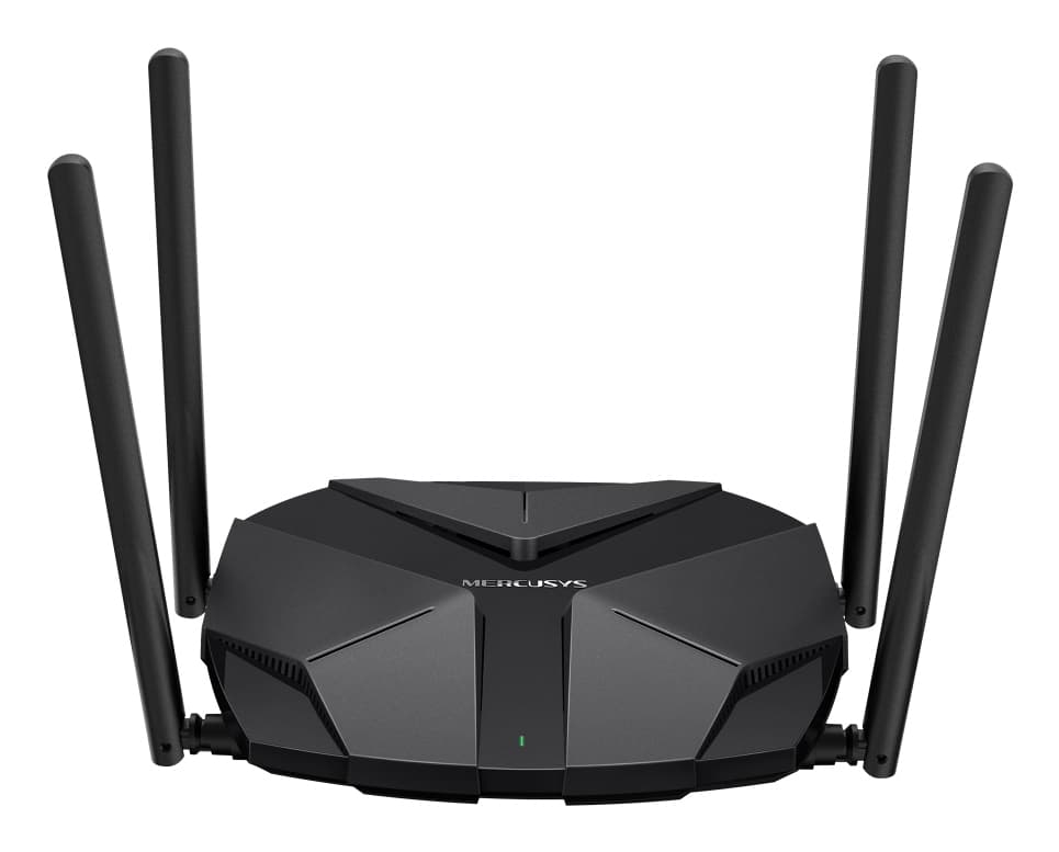 ROUTER MERCUSYS, AX3000, 1× 2.5 Gbps WAN port, 1× 2.5 Gbps LAN port si 3× GE LAN, dual band 2.4 / 5 Ghz, 4 x antene externe, "MR85X"