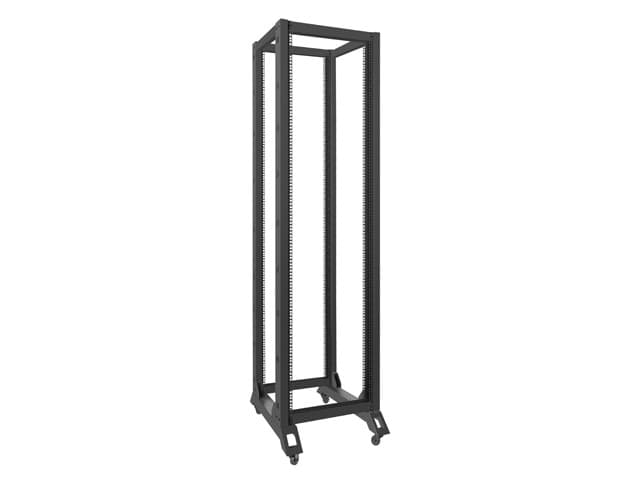 Rack deschis 19" 42U, 600x800, negru V2 "OR01-6842-B" — miniatură