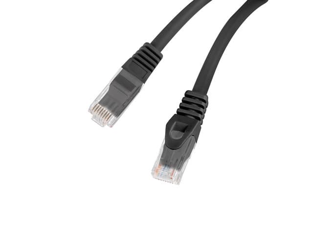 Patch cord Cat.6 UTP LSZH Cu 10 m negru, Fluke Passed — miniatură